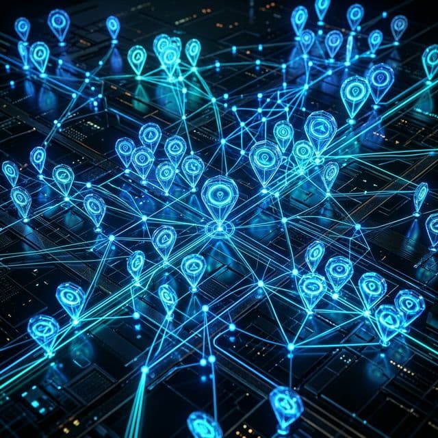 Abstract Local SEO Map